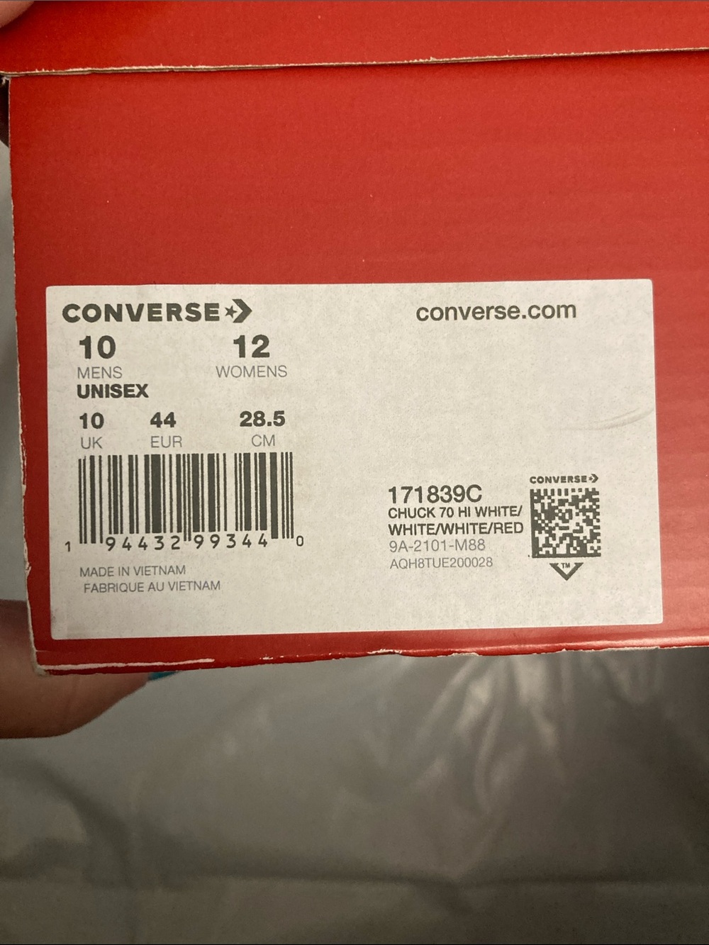 Converse x CLOT Men's 10 EU44 NIB - Picture 13 of 16